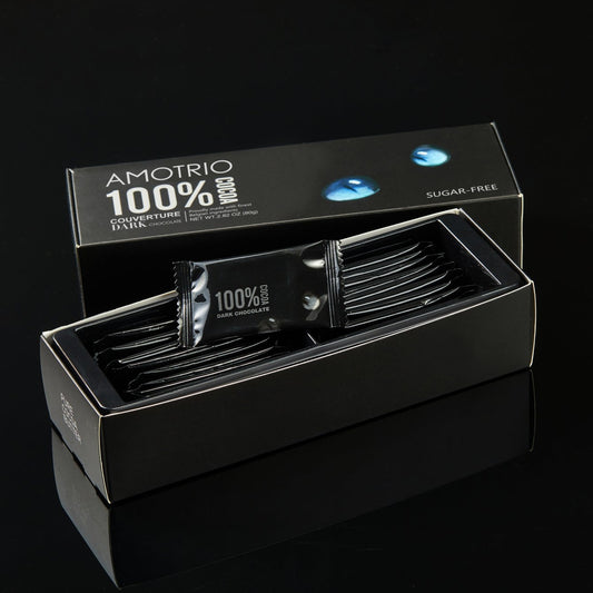 Amotrio Couverture Dark Chocolate 100% front packaging