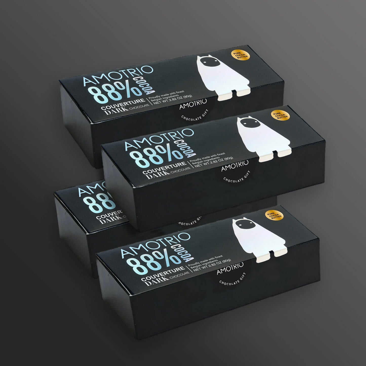 88% Couverture Dark Chocolate Set of 4
