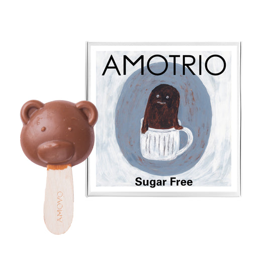 Adorable package of Bear-shaped Sugar-Free Milk Chocolate Lollipop
