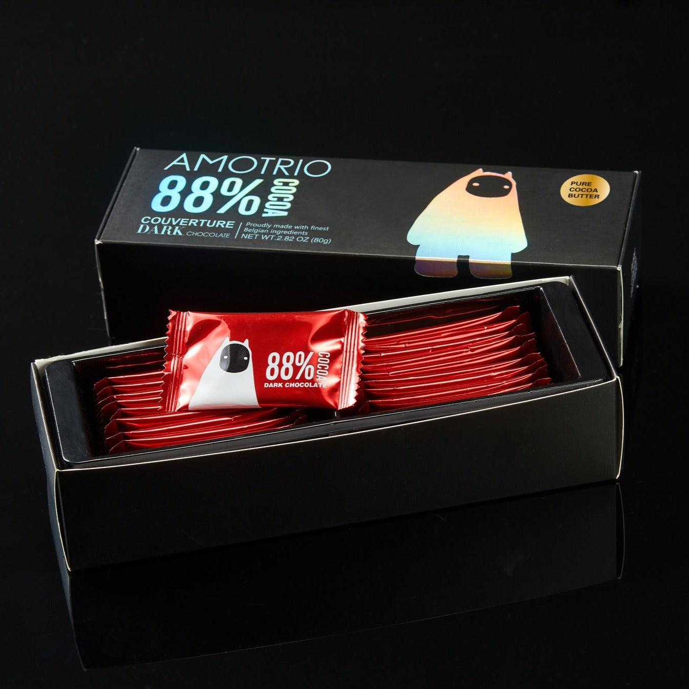 55% 64% 72% 88% Couverture Dark Chocolate Set of 4