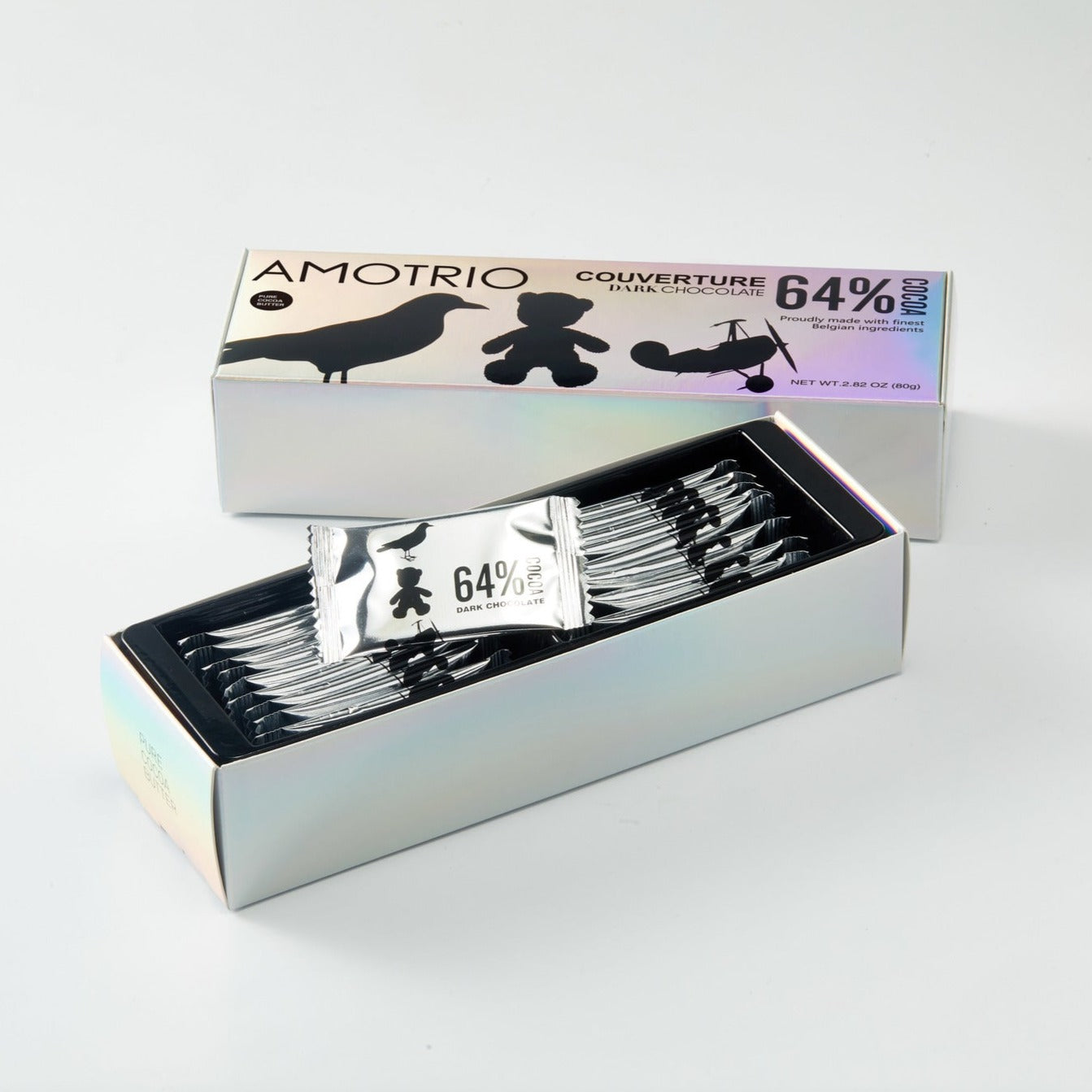 55% 64% 72% 88% Couverture Dark Chocolate Set of 4