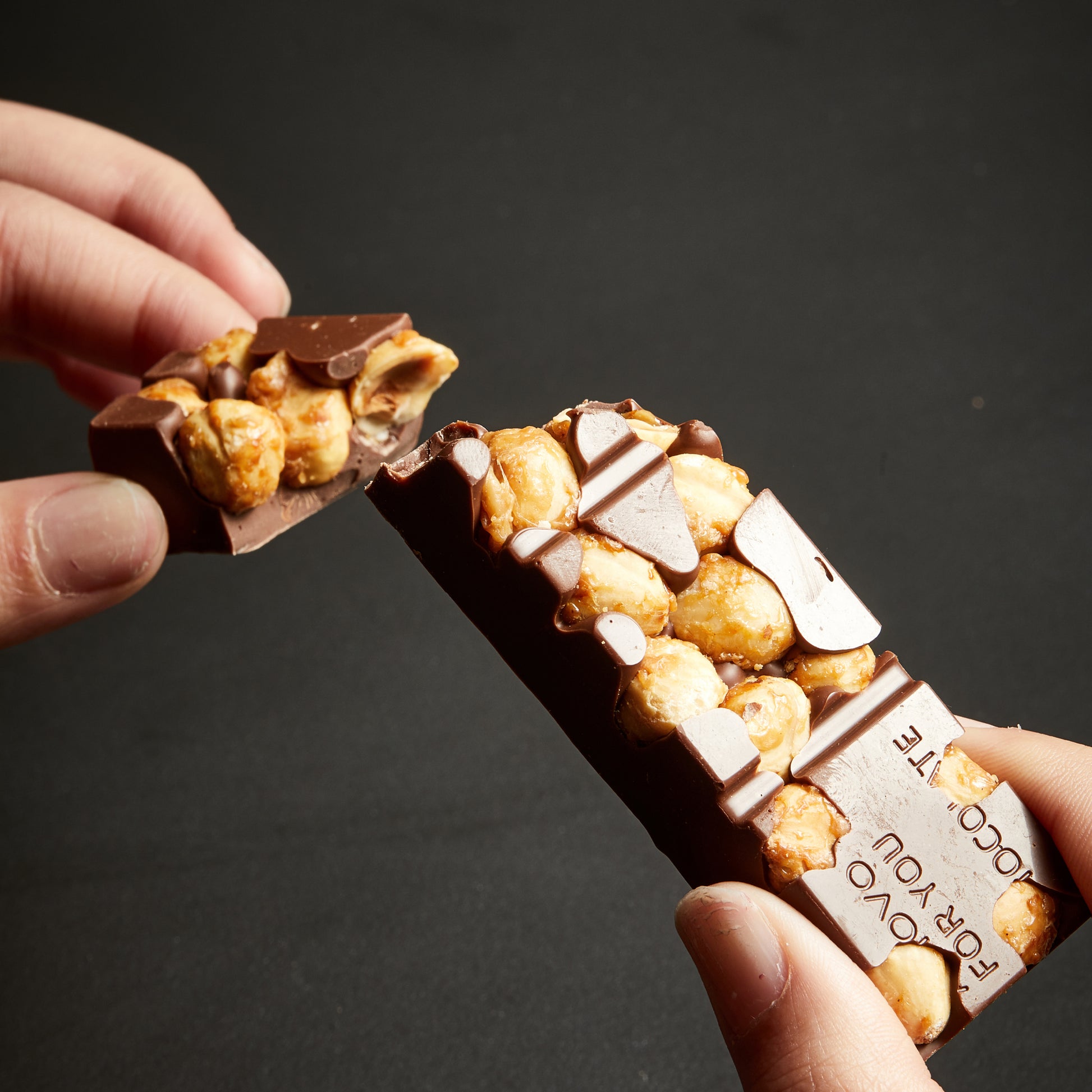 Crunchy Whole Hazelnut Premium Chocolate Bar