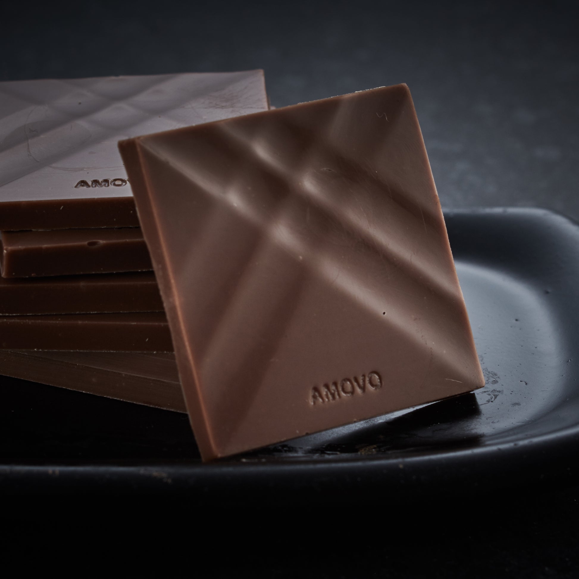 Perfect thickness of 80% sugar-free dark chocolate bars.