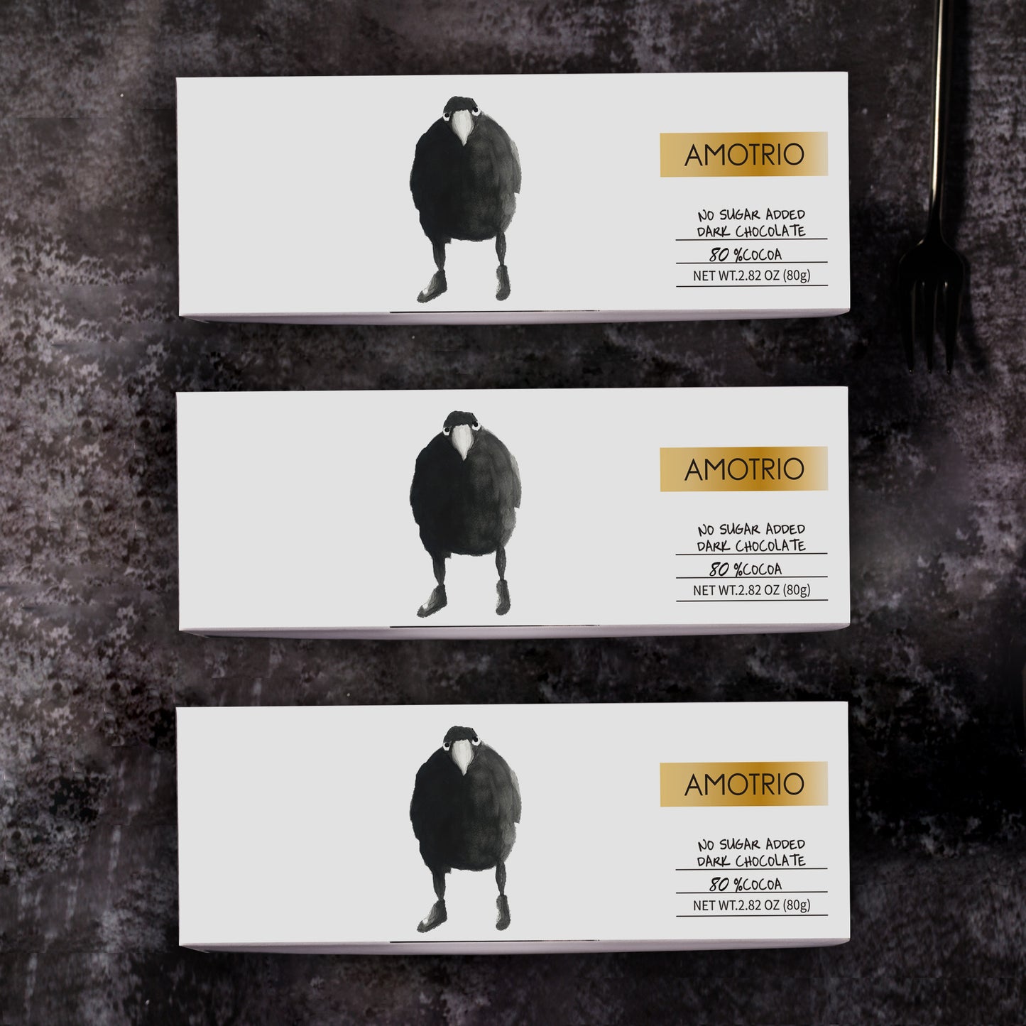 80% Sugar-Free Couverture Dark Chocolate Set of 3