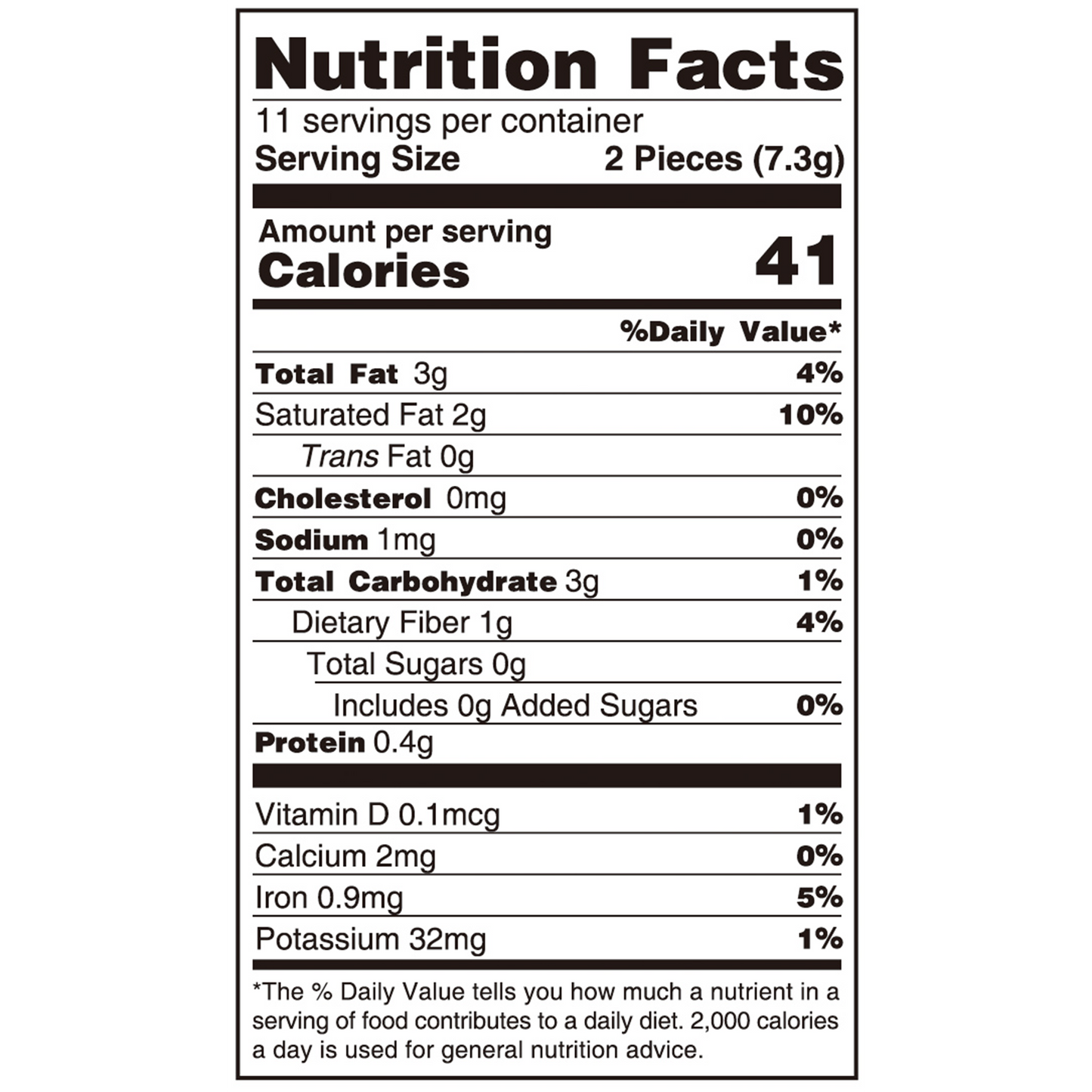 Nutrition facts of Amotrio 54% sugar-free dark chocolate