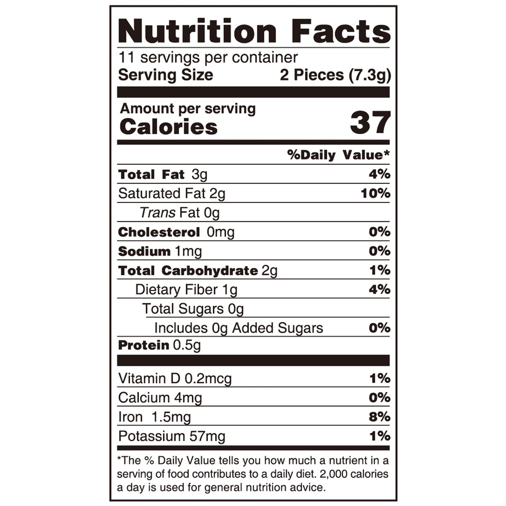 Nutrition facts of Amotrio 80% Sugar-Free Dark Chocolate