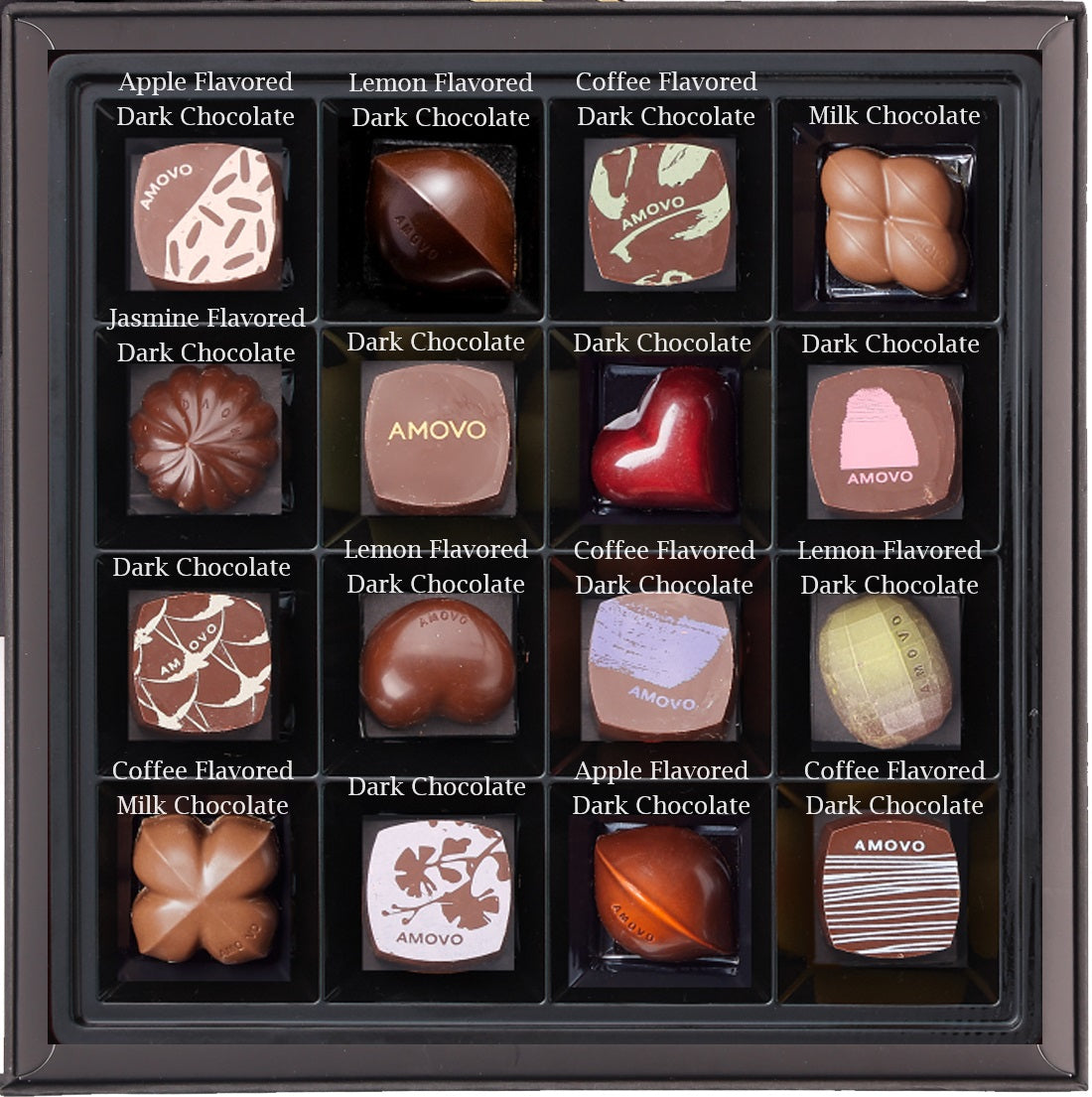 Secret Garden Assorted Premium Chocolate Gift Box, 16 Ct