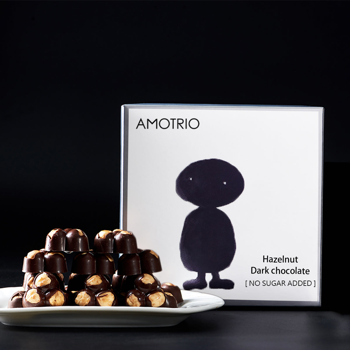Amotrio hazelnut maltitol sweetened chocolate no sugar added