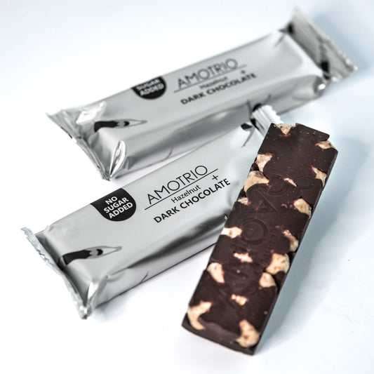 AMOTRIO Hazelnut sugar-free chocolate is maltitol sweetened best for blood sugar control