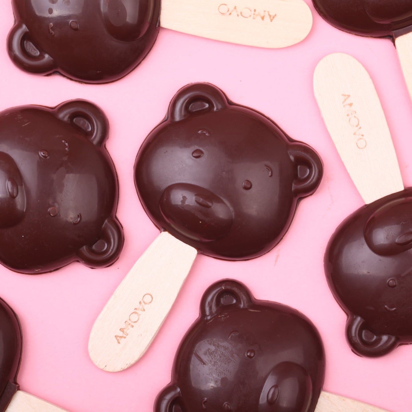 Amotrio sugar-free dark chocolate lollipop bears