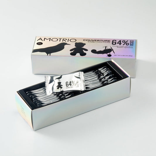 Fancy packaging of premium dark chocolate bar