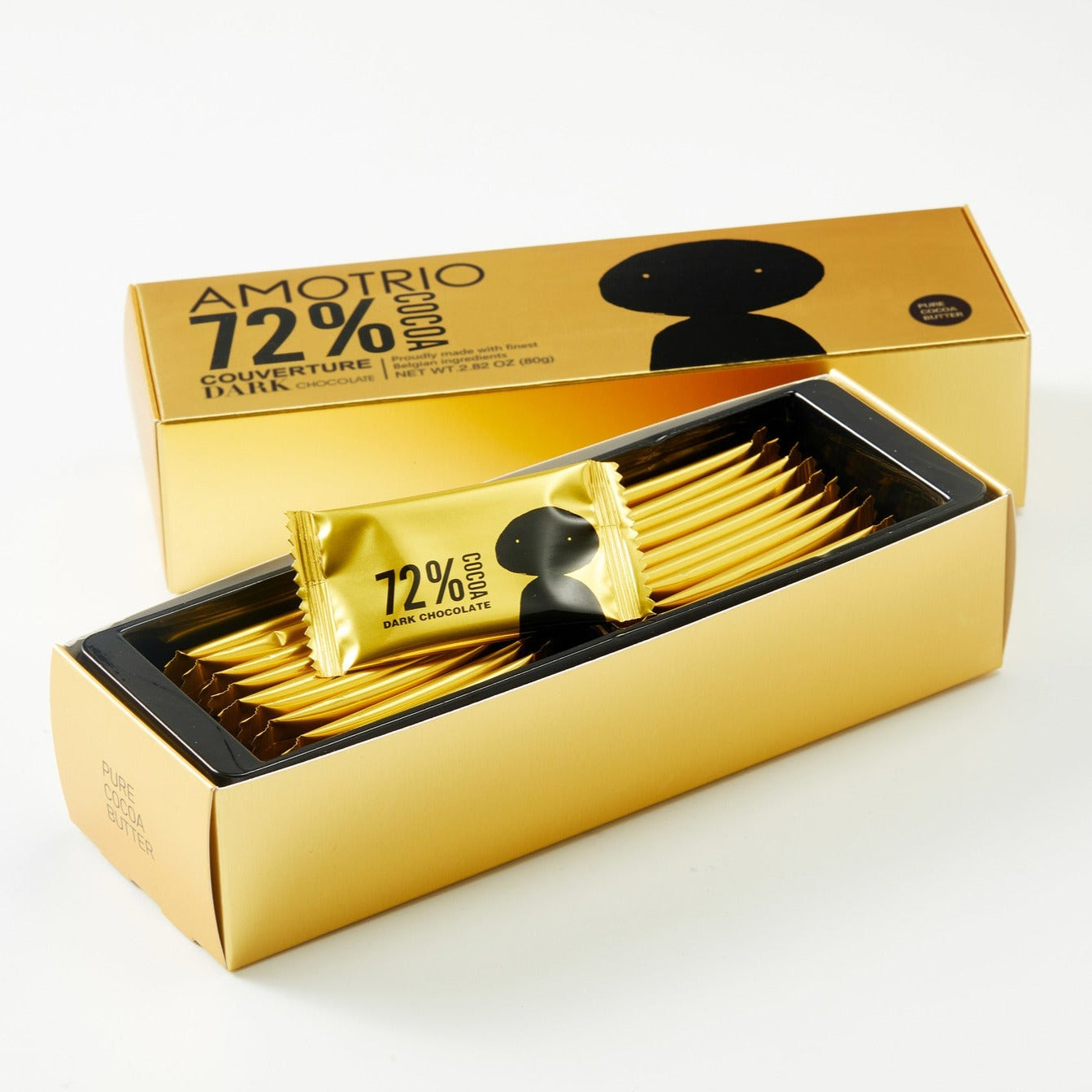 55% 64% 72% 88% Couverture Dark Chocolate Set of 4