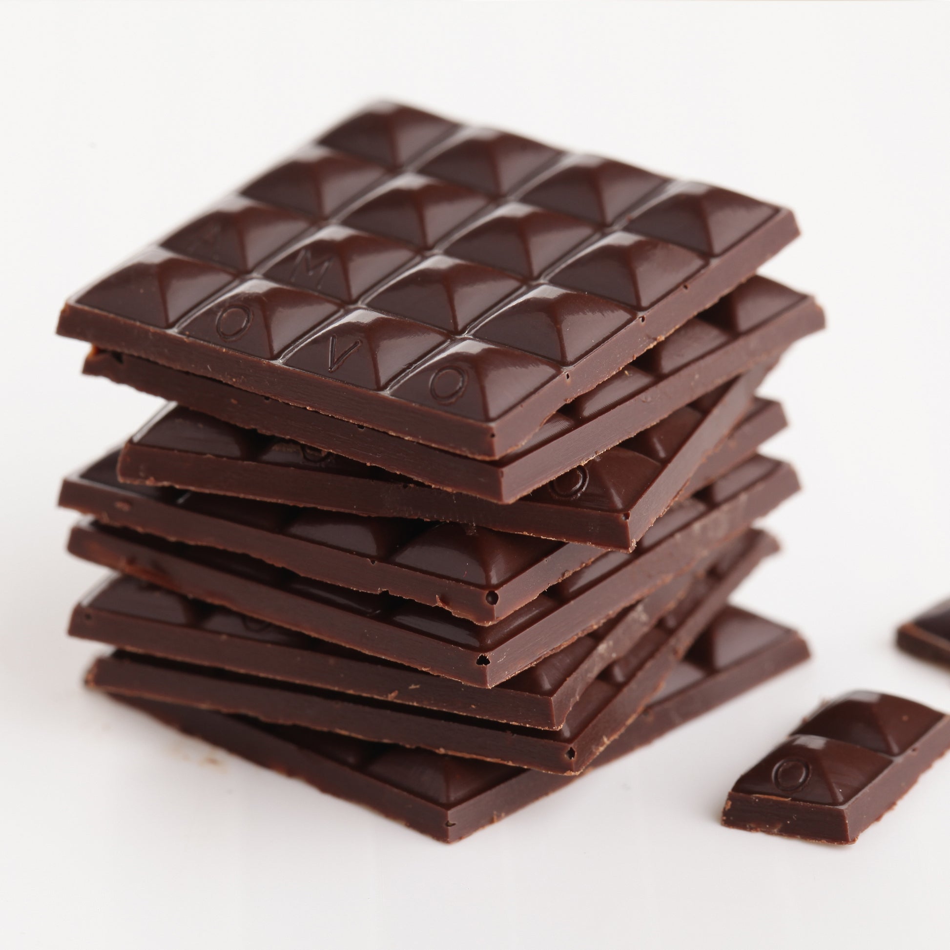 A photo of dark chocolate