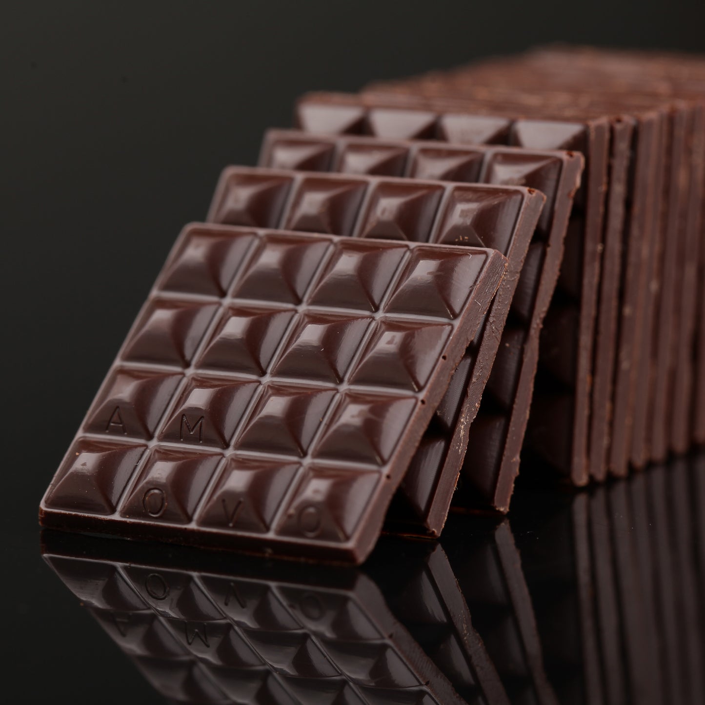 A photo of dark chocolate 