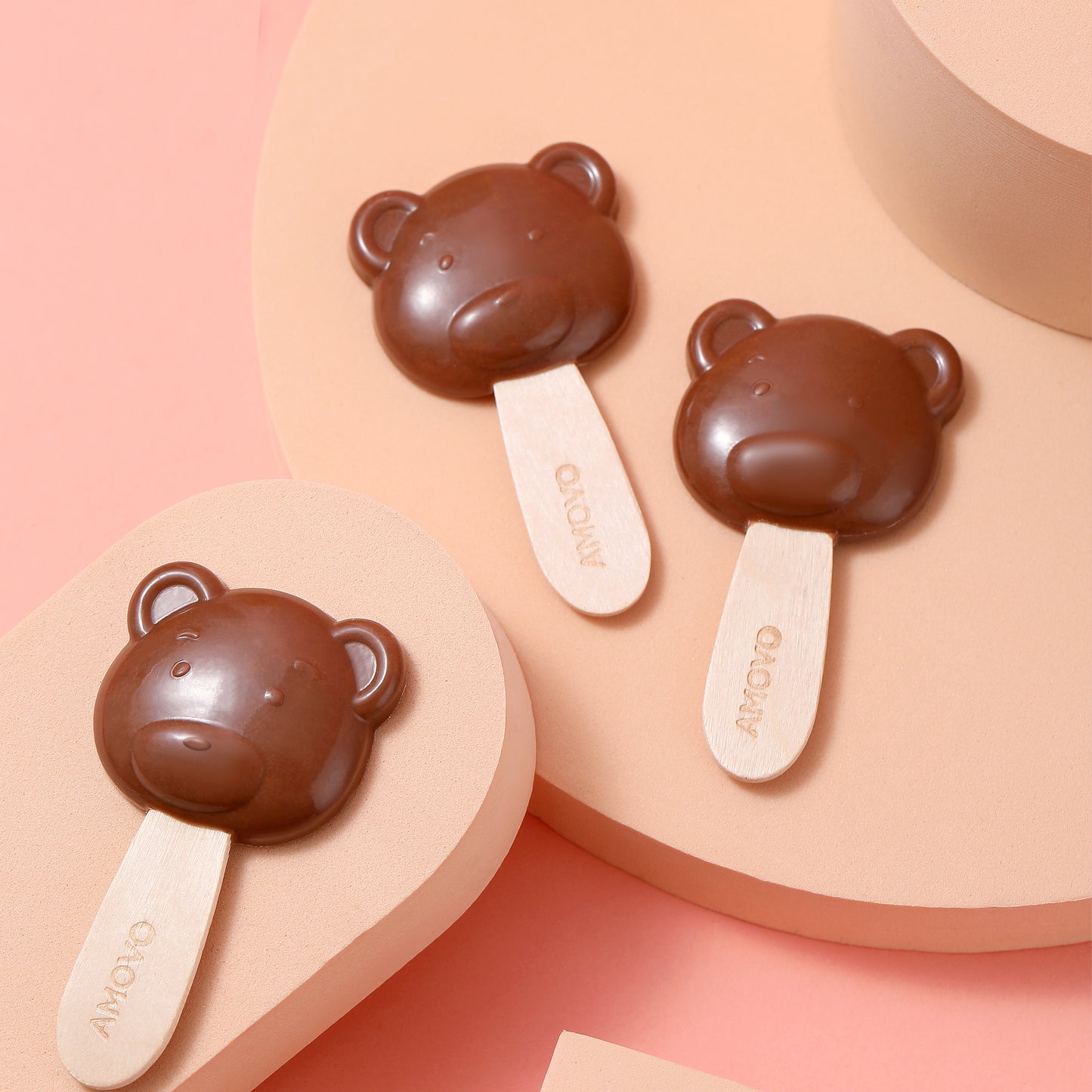 Sugar-Free Milk Chocolate Lollipop Bears, 10 Ct